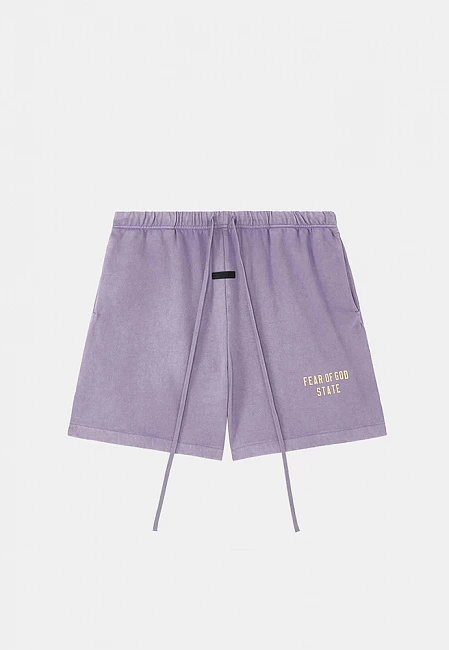 Fear of God Essentials Heavy Fleece Soccer Short Lavender