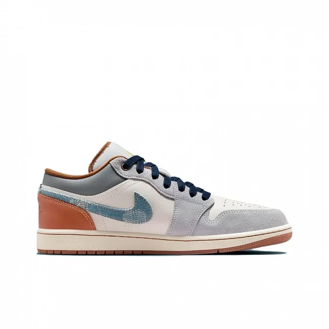 картинка Nike Air Jordan 1 Low SE "Repaired Denim Swoosh" магазин Одежда+ являющийся официальным дистрибьютором в России 