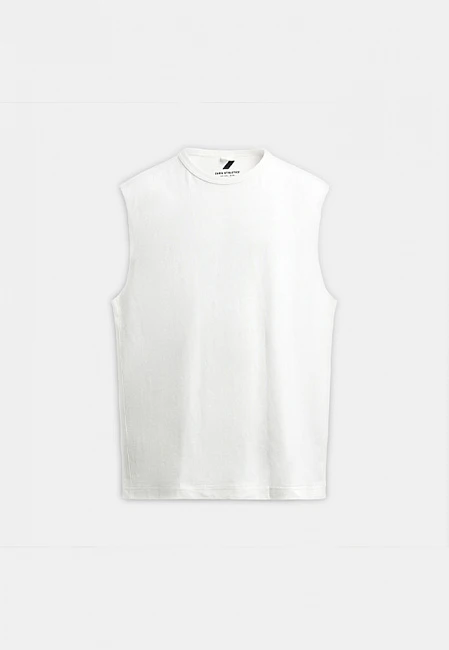 Zara Relaxed Fit Sleeveless T-Shirt Grey Marl