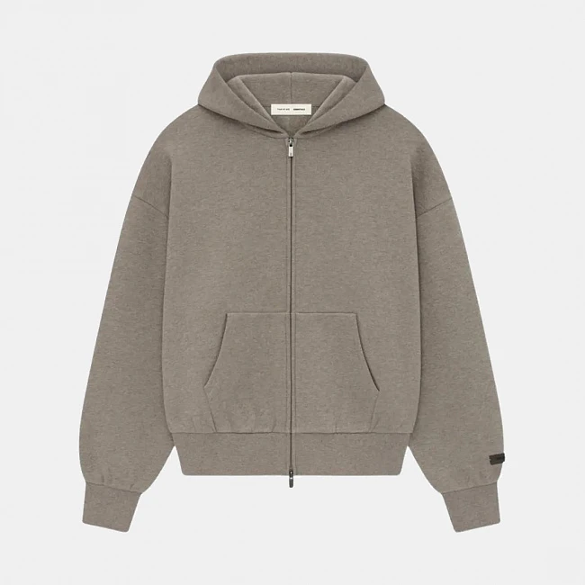 Fear of God Essentials Classic Full Zip Hoodie Homestead Heather