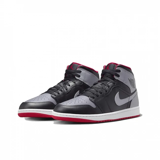 картинка Nike Air Jordan 1 Mid "Bred Shadow" магазин Одежда+ являющийся официальным дистрибьютором в России 