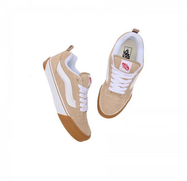 картинка Vans Knu Skool Beige White Tan магазин Одежда+ являющийся официальным дистрибьютором в России 