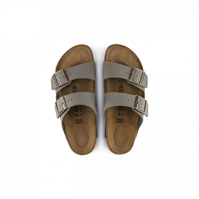 картинка Birkenstock Arizona Nubuck Stone Narrow Fit магазин Одежда+ являющийся официальным дистрибьютором в России 