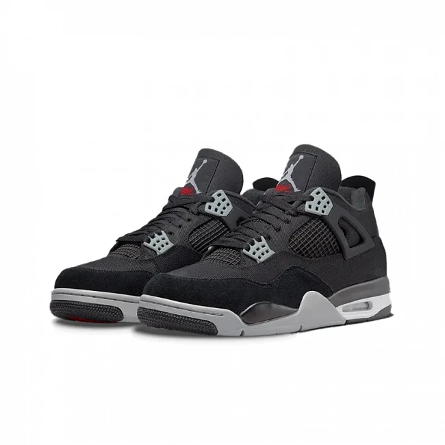 картинка Nike Air Jordan 4 "Black Canvas" магазин Одежда+ являющийся официальным дистрибьютором в России 