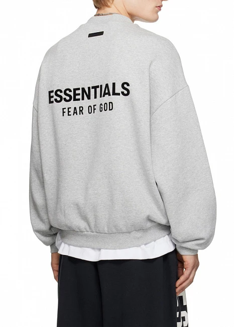 Fear of God Essentials Fleece Crewneck II Light Heather Grey
