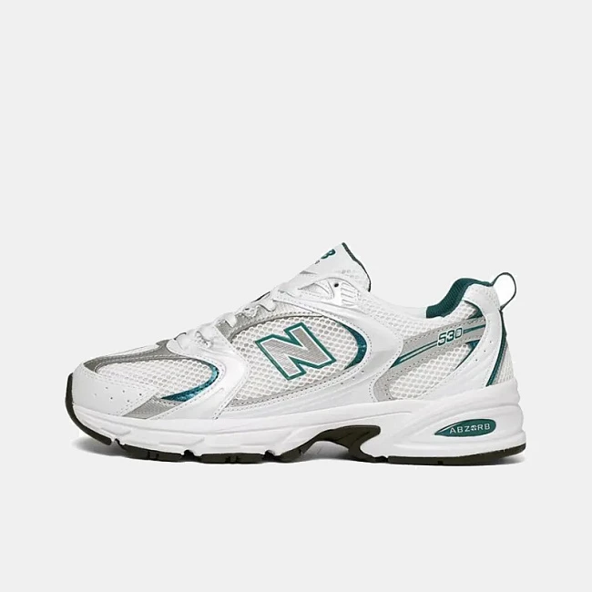 картинка New Balance 530 "White Silver Green" магазин Одежда+ являющийся официальным дистрибьютором в России 