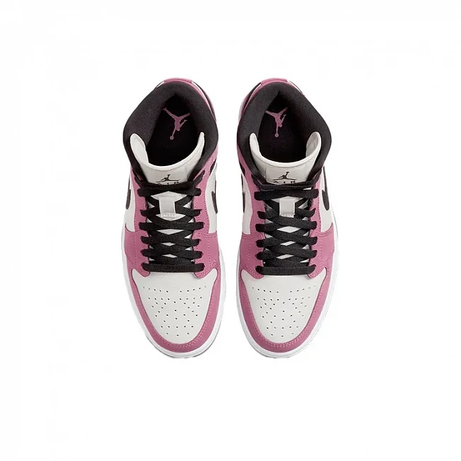 картинка Nike Air Jordan 1 Mid SE "Light Mulberry" магазин Одежда+ являющийся официальным дистрибьютором в России 