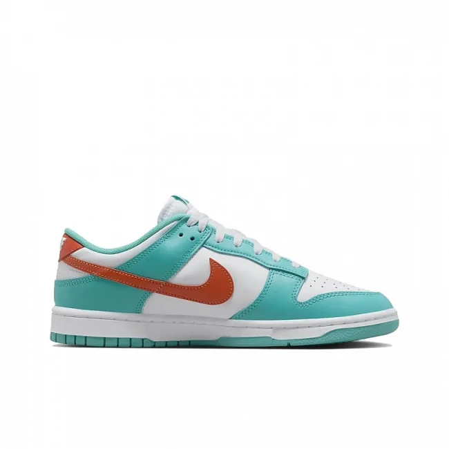 картинка Nike Dunk Low "Miami Dolphins" магазин Одежда+ являющийся официальным дистрибьютором в России 