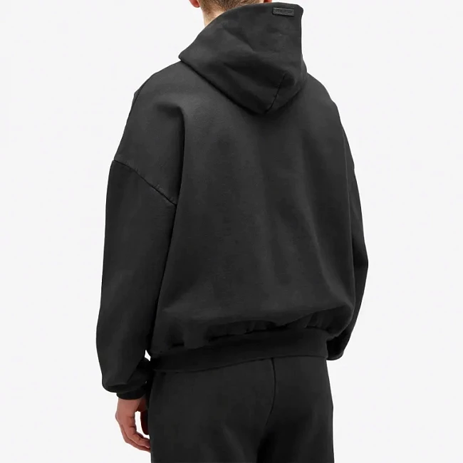 картинка Fear of God SS24 Full Zip Hoodie Black магазин Одежда+ являющийся официальным дистрибьютором в России 