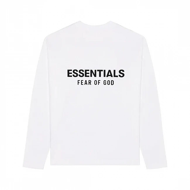 Fear of God 25FW Essential Logo Long Sleeve White
