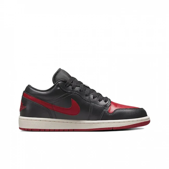 картинка Nike Air Jordan 1 Low Bred Sail магазин Одежда+ являющийся официальным дистрибьютором в России 