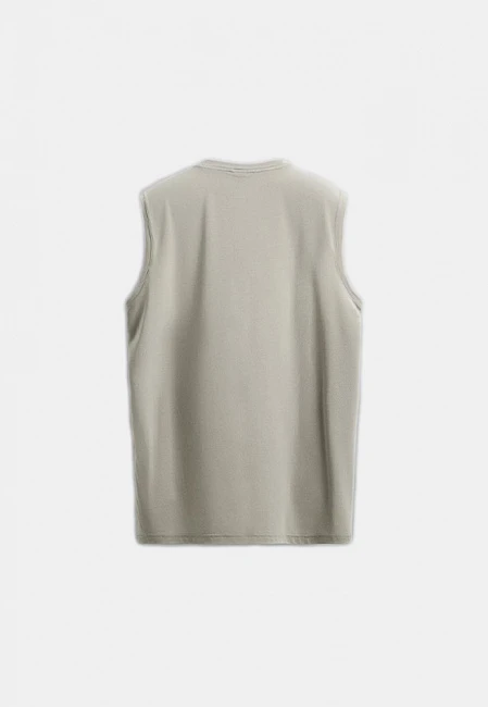 Zara Basic Technical Tank Top Stone / Light Beige