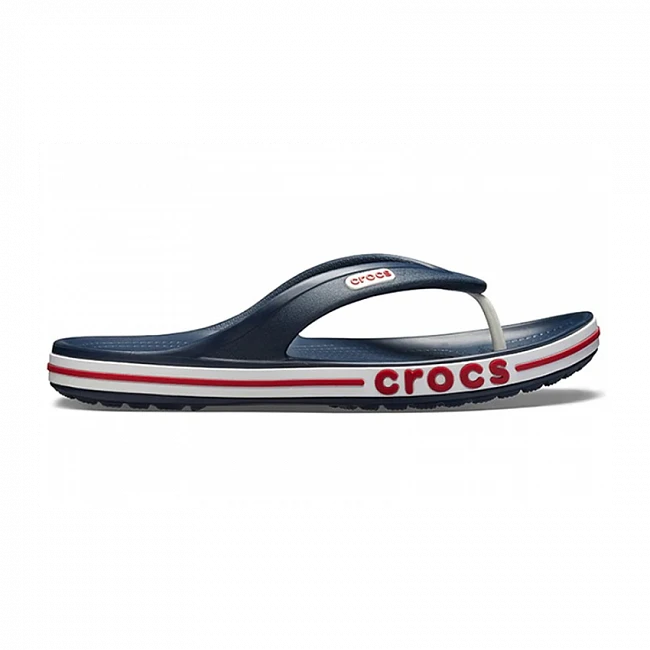 картинка Crocs Bayaband Flip-Flops Deep Blue магазин Одежда+ являющийся официальным дистрибьютором в России 