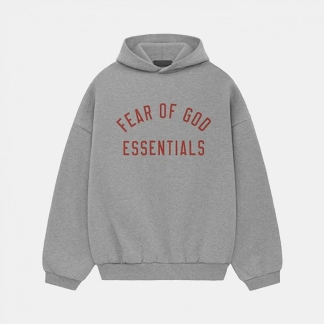 картинка Худи Fear of God Essentials Fleece Hoodie Dark Heather магазин Одежда+ являющийся официальным дистрибьютором в России 