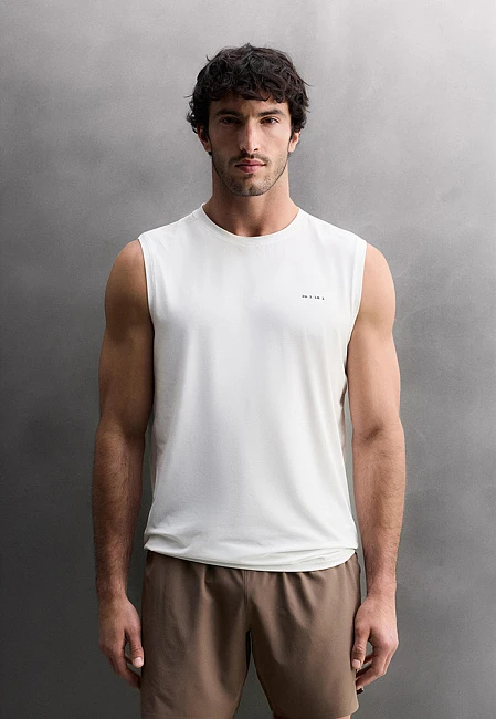 Zara Technical Tank Top White