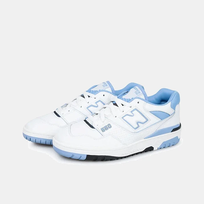 картинка New Balance 550 "UNC White University Blue" магазин Одежда+ являющийся официальным дистрибьютором в России 