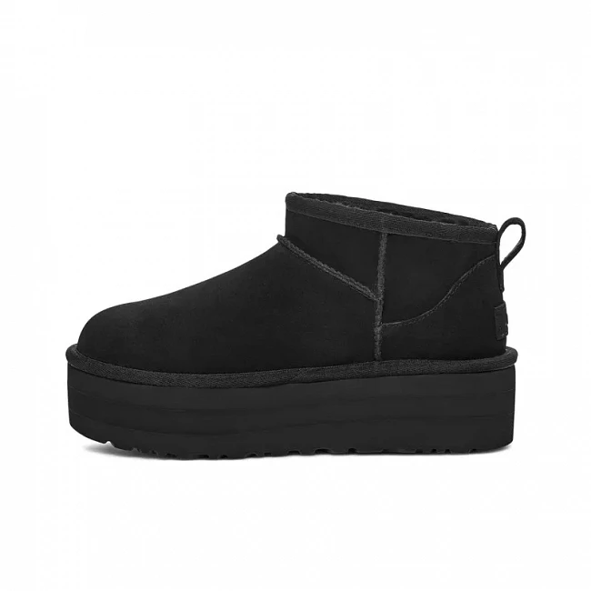 картинка UGG Classic Ultra Mini Platform Black магазин Одежда+ являющийся официальным дистрибьютором в России 