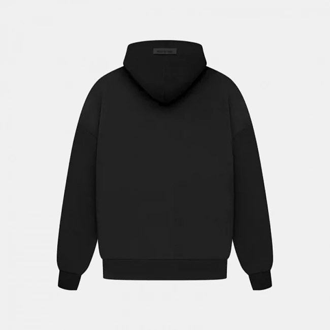 картинка Худи  Fear of God Essentials SS23 Hoodie Jet Black магазин Одежда+ являющийся официальным дистрибьютором в России 