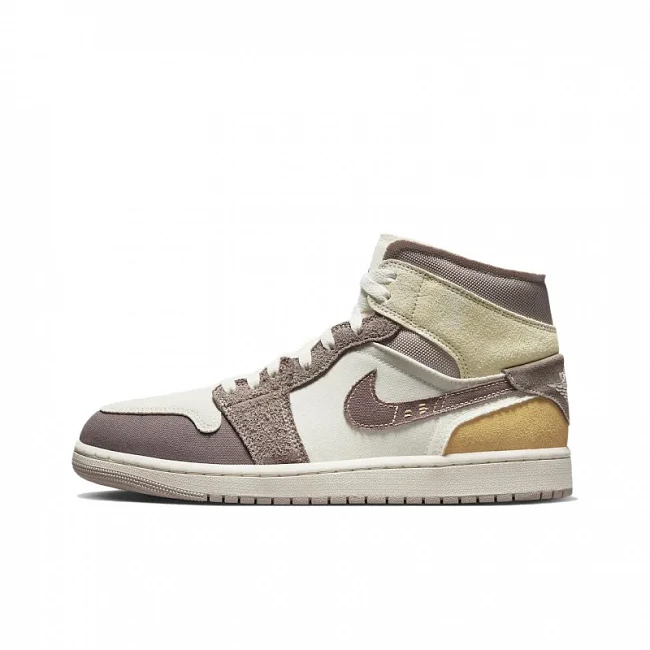 картинка Nike Air Jordan 1 Mid Se Craft Taupe Haze магазин Одежда+ являющийся официальным дистрибьютором в России 