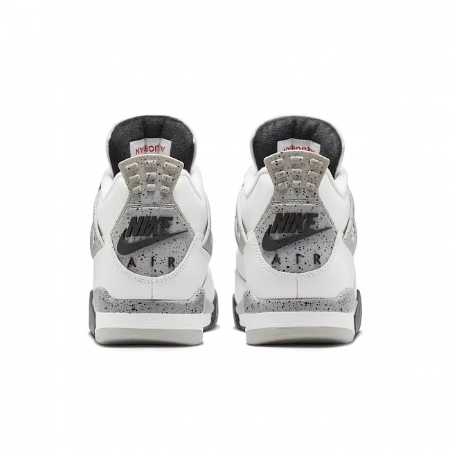картинка Nike Air Jordan 4 White Cement магазин Одежда+ являющийся официальным дистрибьютором в России 