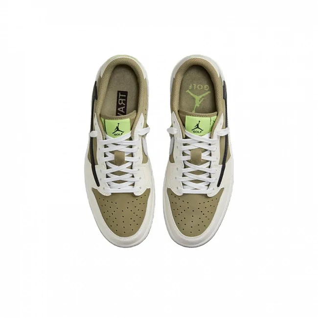 картинка Travis Scott x Air Jordan 1 Low OG Neutral Olive магазин Одежда+ являющийся официальным дистрибьютором в России 