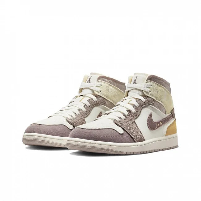 картинка Nike Air Jordan 1 Mid Se Craft Taupe Haze магазин Одежда+ являющийся официальным дистрибьютором в России 