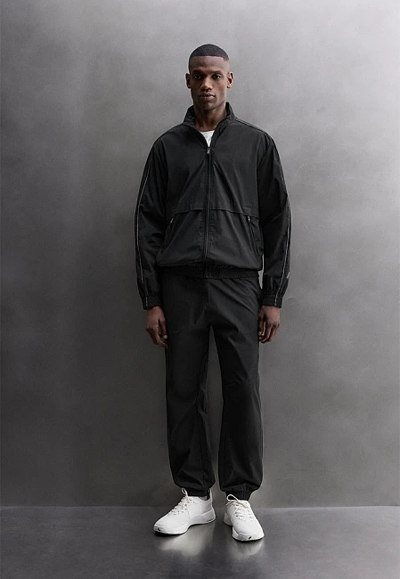 Zara Lightweight Track Jacket Black