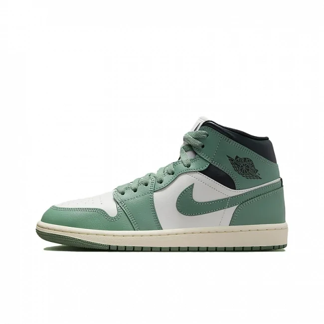 картинка Nike Air Jordan 1 Mid Jade Smoke магазин Одежда+ являющийся официальным дистрибьютором в России 