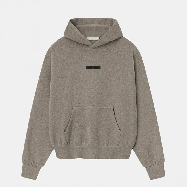 картинка Fear of God Essentials Classic Fit Fleece Hoodie Homestead Heather магазин Одежда+ являющийся официальным дистрибьютором в России 