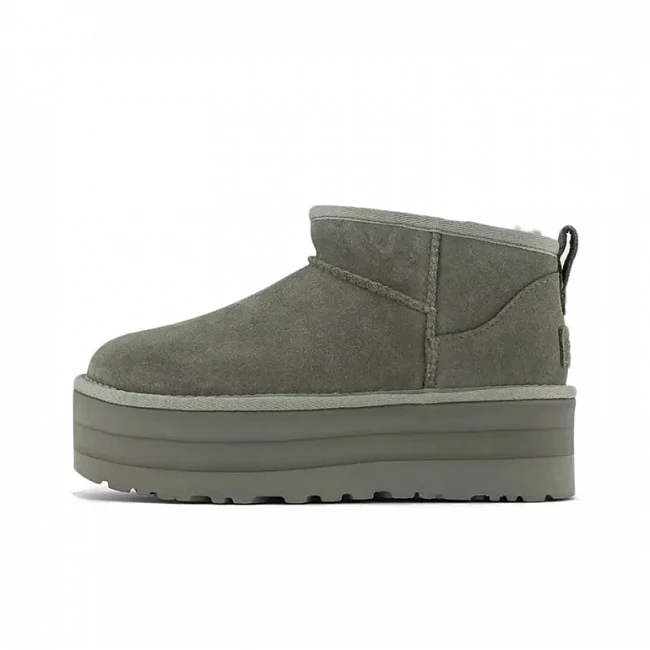 картинка UGG Classic Ultra Mini Platform Grey магазин Одежда+ являющийся официальным дистрибьютором в России 