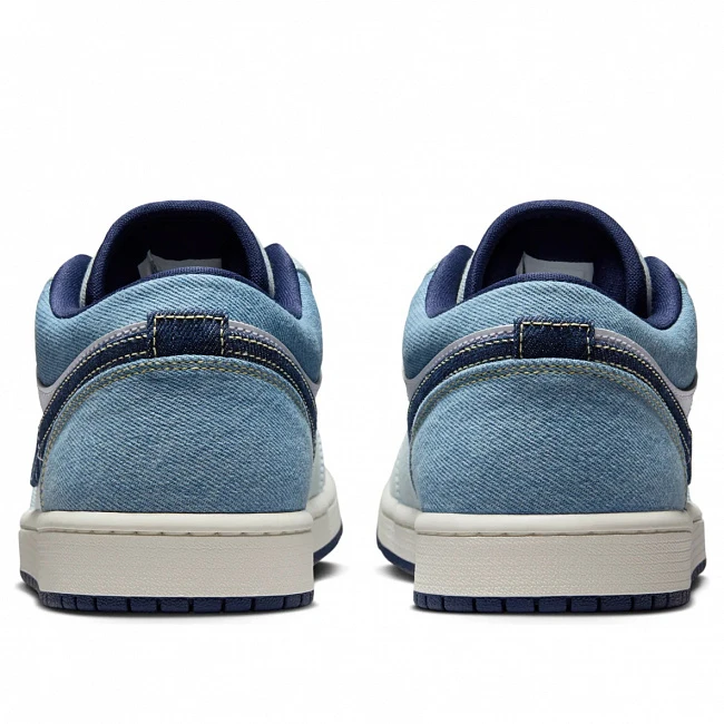 картинка Nike Air Jordan 1 Low Denim Star Blue магазин Одежда+ являющийся официальным дистрибьютором в России 
