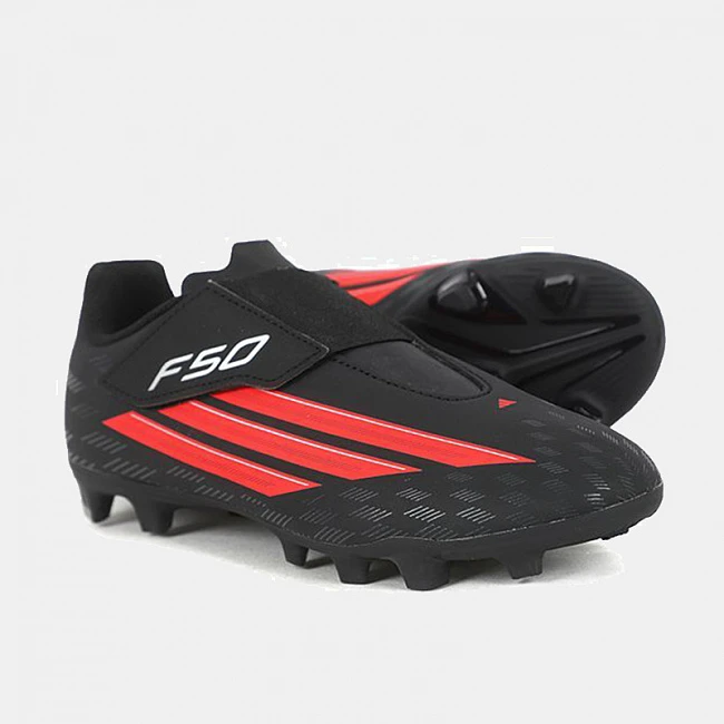 Adidas F50 Club Velcro FG/MG Little Kids Core Black / Lucid Red / Core Black