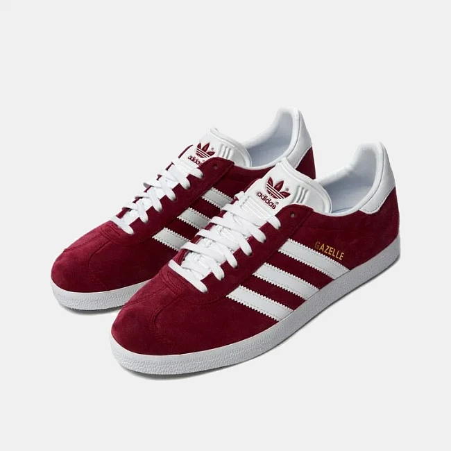 картинка Adidas Gazelle "Collegiate Burgundy White" магазин Одежда+ являющийся официальным дистрибьютором в России 