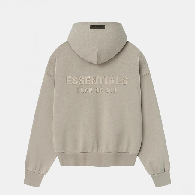 картинка Fear of God Essentials Classic Fleece Hoodie Timber магазин Одежда+ являющийся официальным дистрибьютором в России 