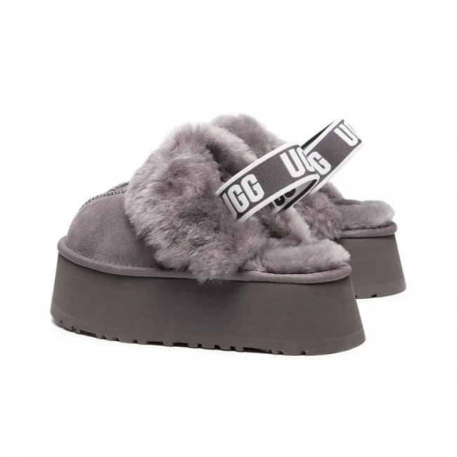картинка UGG Funkette Slipper Grey магазин Одежда+ являющийся официальным дистрибьютором в России 