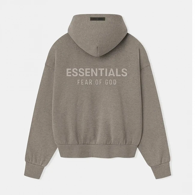 Fear of God Essentials Classic Full Zip Hoodie Homestead Heather