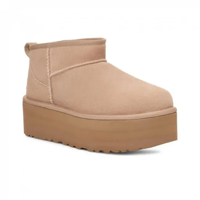 картинка UGG Classic Ultra Mini Platform Sand магазин Одежда+ являющийся официальным дистрибьютором в России 