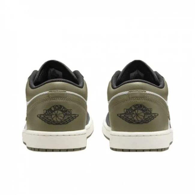 картинка Nike Air Jordan 1 Low Black Toe Medium Olive магазин Одежда+ являющийся официальным дистрибьютором в России 