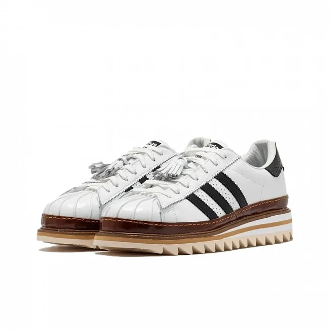 картинка Adidas Superstar CLOT By Edison Chen White Crystal Sand магазин Одежда+ являющийся официальным дистрибьютором в России 