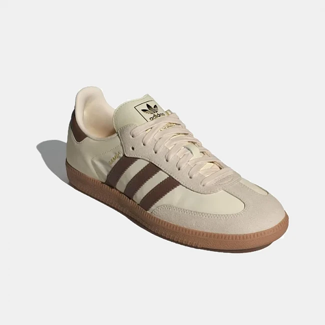 картинка Adidas Samba Cream White Preloved Brown магазин Одежда+ являющийся официальным дистрибьютором в России 