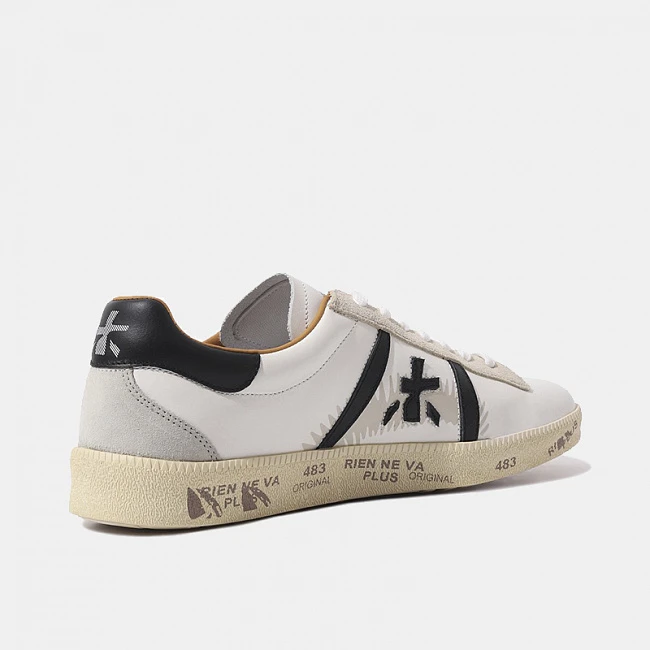 Premiata Andy Leather Sneakers Cream White / Black