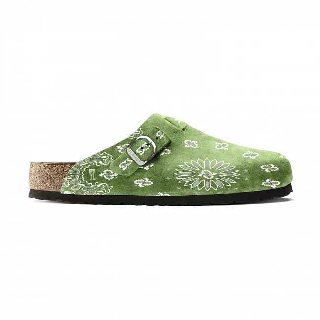 картинка BravestStudios Olive Suede Paisley Clogs магазин Одежда+ являющийся официальным дистрибьютором в России 