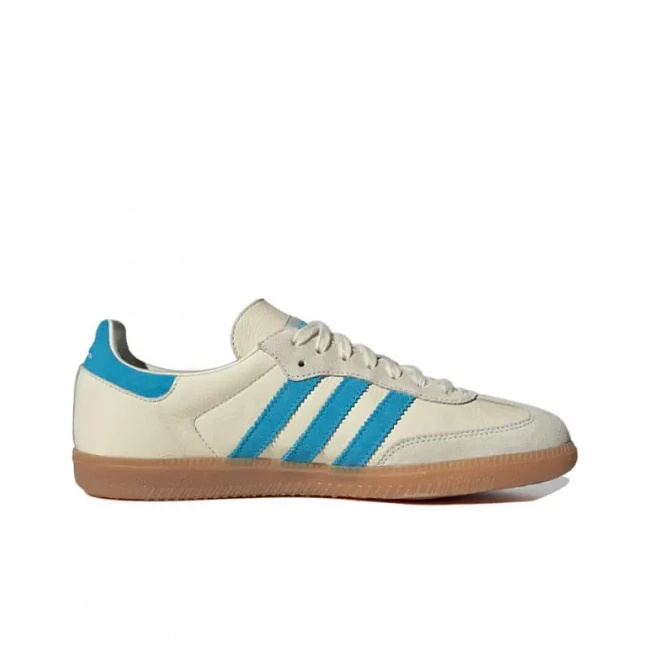картинка Adidas Samba OG "Sporty & Rich Cream Blue" магазин Одежда+ являющийся официальным дистрибьютором в России 