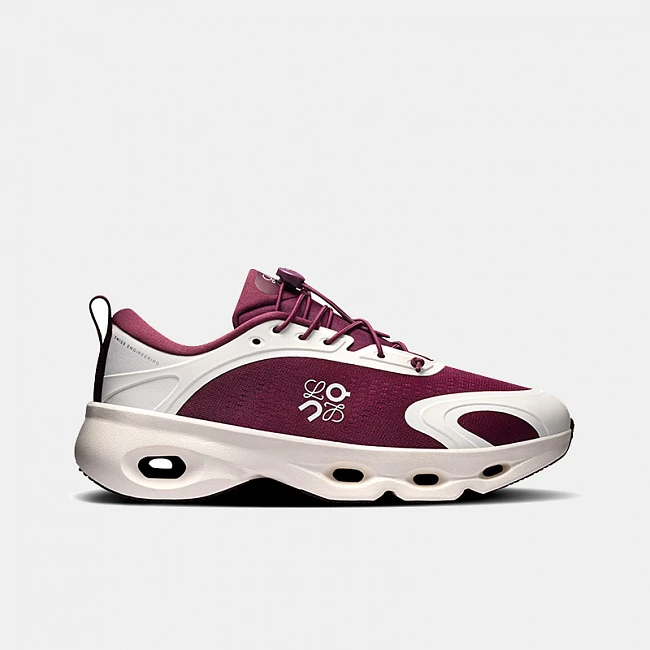 LOEWE × On Cloudsolo Sneaker Burgundy/Eggshell