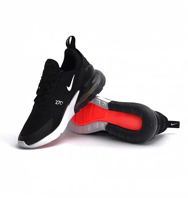 картинка Nike Air Max 270 Black Anthracite Solar Red White магазин Одежда+ являющийся официальным дистрибьютором в России 