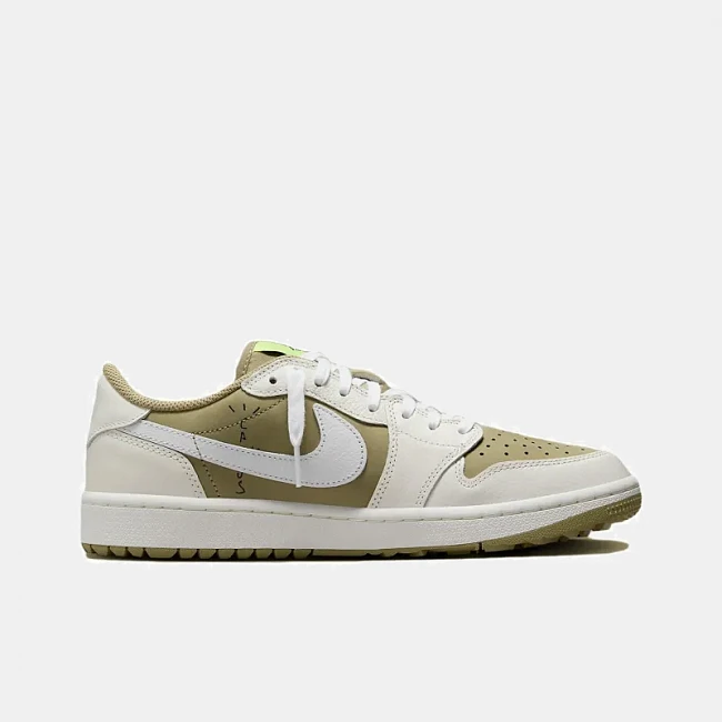 картинка Travis Scott x Air Jordan 1 Low OG Neutral Olive магазин Одежда+ являющийся официальным дистрибьютором в России 