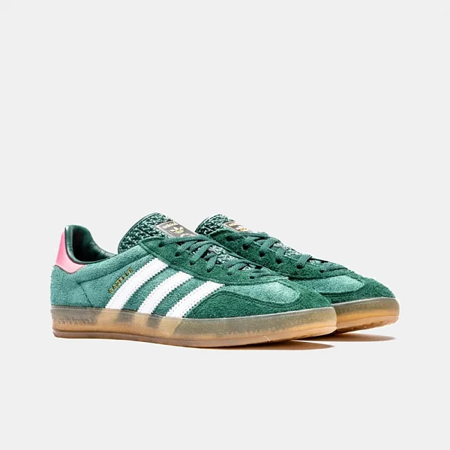 картинка Adidas Gazelle "Collegiate Green Pink" магазин Одежда+ являющийся официальным дистрибьютором в России 