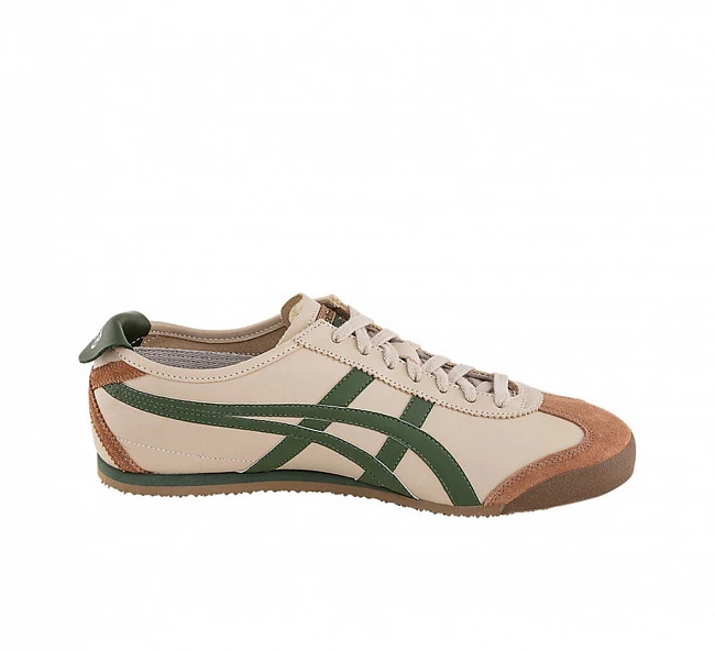 картинка Onitsuka Tiger Mexico 66 “Beige/grass green” магазин Одежда+ являющийся официальным дистрибьютором в России 