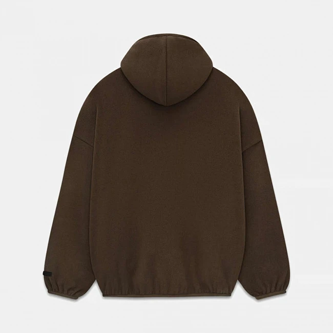 картинка Fear of God Essentials Brushed Hoodie Brown магазин Одежда+ являющийся официальным дистрибьютором в России 