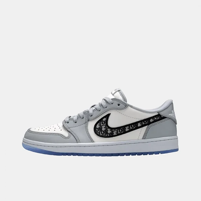 Nike Air Jordan 1 Low X Dior White Grey